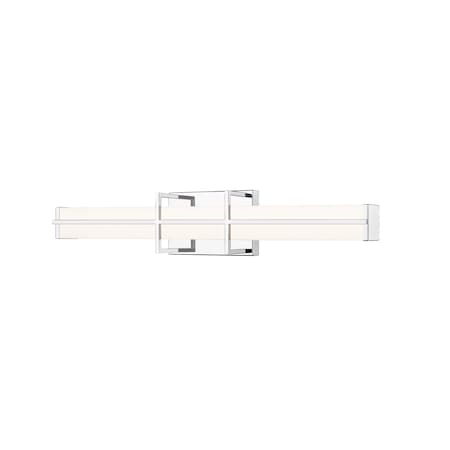 Z-Lite Harrison Vanity, 1-Light, 25 In.W x 4 In.L x 4.75 In.H, Chrome /Frosted 1011-25W-CH-LED